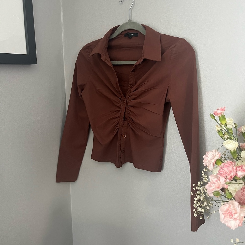 Love Tree button down long sleeve shirt 🐻